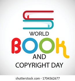 Vector illustration of a background or Poster for World Book Day.