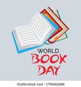Vector illustration of a background or Poster for World Book Day.