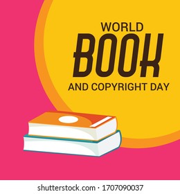 Vector illustration of a background or Poster for World Book Day.