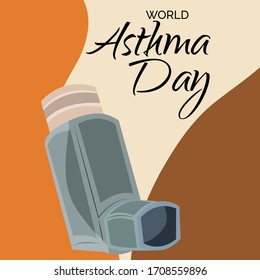 Vector illustration of a background or poster for World Asthma Day.