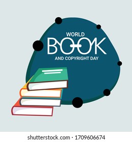 Vector illustration of a background or Poster for World Book Day.