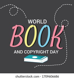 Vector illustration of a background or Poster for World Book Day.