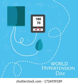 Vector illustration of a background or poster for World Hypertension Day.