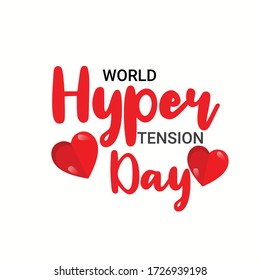 Vector illustration of a background or poster for World Hypertension Day.