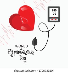 Vector Illustration eines Hintergrundes oder Poster für den Welthypertonitätstag.