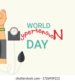 Ilustración vectorial de un fondo o afiche del Día Mundial de la Hipertensión.