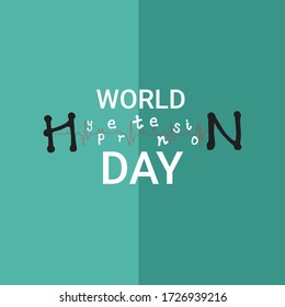 Vector illustration of a background or poster for World Hypertension Day.