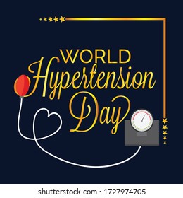 Vector illustration of a background or poster for World Hypertension Day.