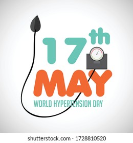 Vector illustration of a background or poster for World Hypertension Day.