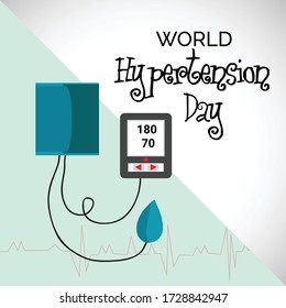 Ilustración vectorial de un fondo o afiche del Día Mundial de la Hipertensión.