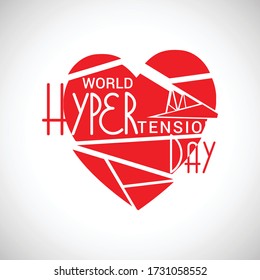 Vector illustration of a background or poster for World Hypertension Day.