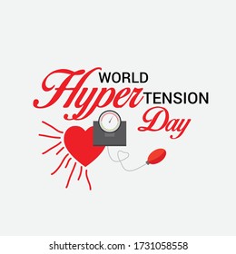 Ilustración vectorial de un fondo o afiche del Día Mundial de la Hipertensión.