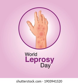 Vector illustration of a background or poster for World Leprosy Day.