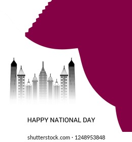 Vector illustration of a Background for Qatar National Day.
