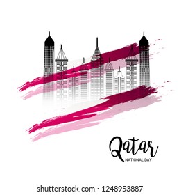 Vector illustration of a Background for Qatar National Day.