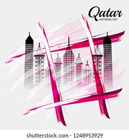 Vector illustration of a Background for Qatar National Day.