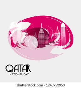 Vector illustration of a Background for Qatar National Day.