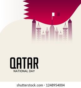 Vector illustration of a Background for Qatar National Day.
