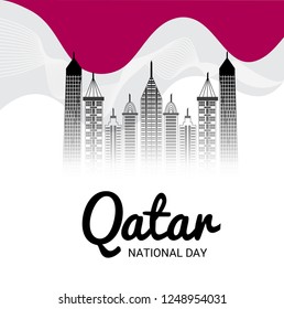 Vector illustration of a Background for Qatar National Day.