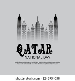 Vector illustration of a Background for Qatar National Day.