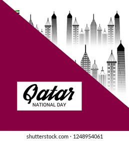 Vector illustration of a Background for Qatar National Day.
