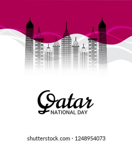Vector illustration of a Background for Qatar National Day.