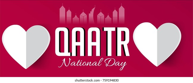 Vector illustration of a background for Qatar National Day.