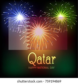 Vector illustration of a background for Qatar National Day.