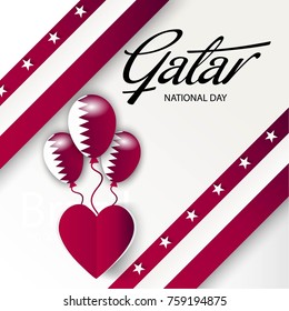 Vector illustration of a background for Qatar National Day.