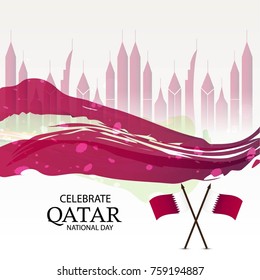 Vector illustration of a background for Qatar National Day.