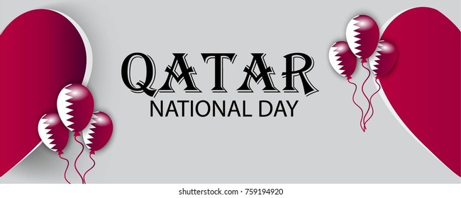 Vector illustration of a background for Qatar National Day.