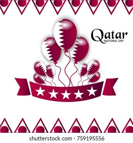 Vector Illustration Of a background for Qatar National Day.