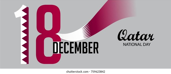 Vector illustration of a background for Qatar National Day.