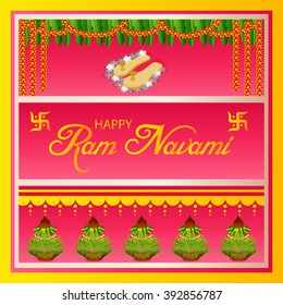 Vector illustration of a background for Ram Navami.