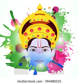 Vector illustration of a background for Ram Navami with Lord Ram.