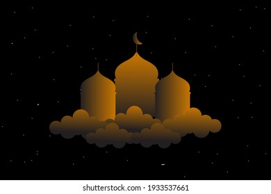 Vector illustration background with Ramadhan theme. Design beautifully for greeting cards and many others.