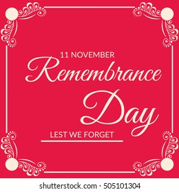 Vector illustration of a Background For Remembrance Day.