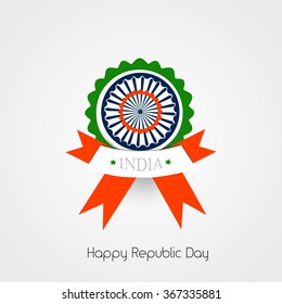 vector illustration or background for republic day with Asoka wheel.