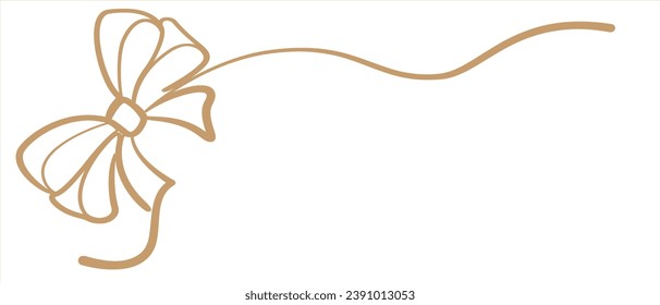 Ilustración vectorial de un fondo, las artes de la línea Ribbon continúan, regalo de San Valentín, día materno. aislado en el fondo blanco eps 10