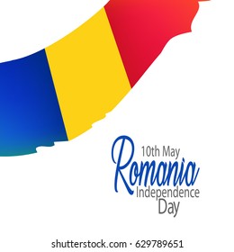 Vector illustration of a background for Romania independence day.