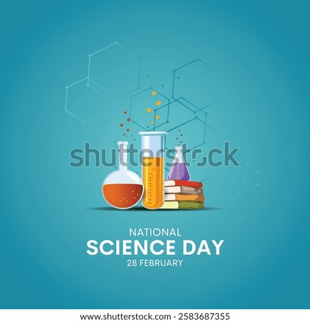 Vector illustration of a background for Science Day. Science Day design with modern and technology background.