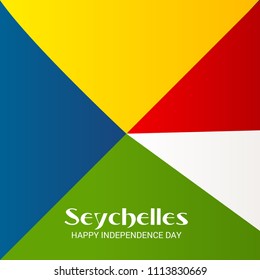 Vector illustration of a Background for Seychelles Independence Day Patriotic Design. 