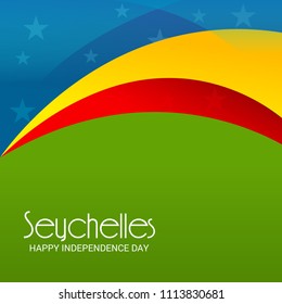 Vector illustration of a Background for Seychelles Independence Day Patriotic Design. 