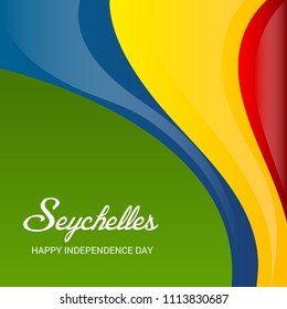 Vector illustration of a Background for Seychelles Independence Day Patriotic Design. 