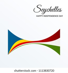 Vector illustration of a Background for Seychelles Independence Day Patriotic Design. 