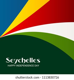 Vector illustration of a Background for Seychelles Independence Day Patriotic Design. 