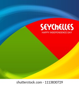 Vector illustration of a Background for Seychelles Independence Day Patriotic Design. 