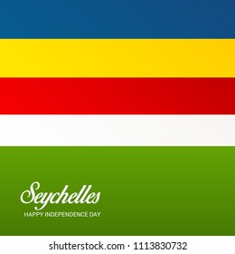 Vector illustration of a Background for Seychelles Independence Day Patriotic Design. 