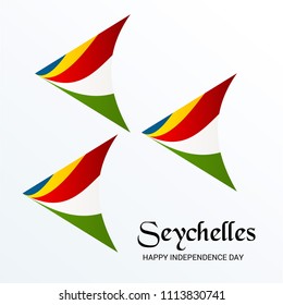 Vector illustration of a Background for Seychelles Independence Day Patriotic Design. 