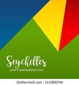 Vector illustration of a Background for Seychelles Independence Day Patriotic Design. 